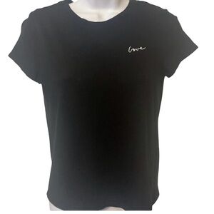 H&M black "love" t-shirt very soft size small